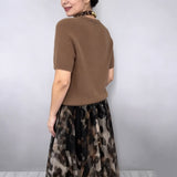 Leo | Set Due Pezzi da Donna con Pullover e Gonna Fluida con Motivo Leopardato