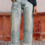 Dina - Jeans dritti corti rétro da donna