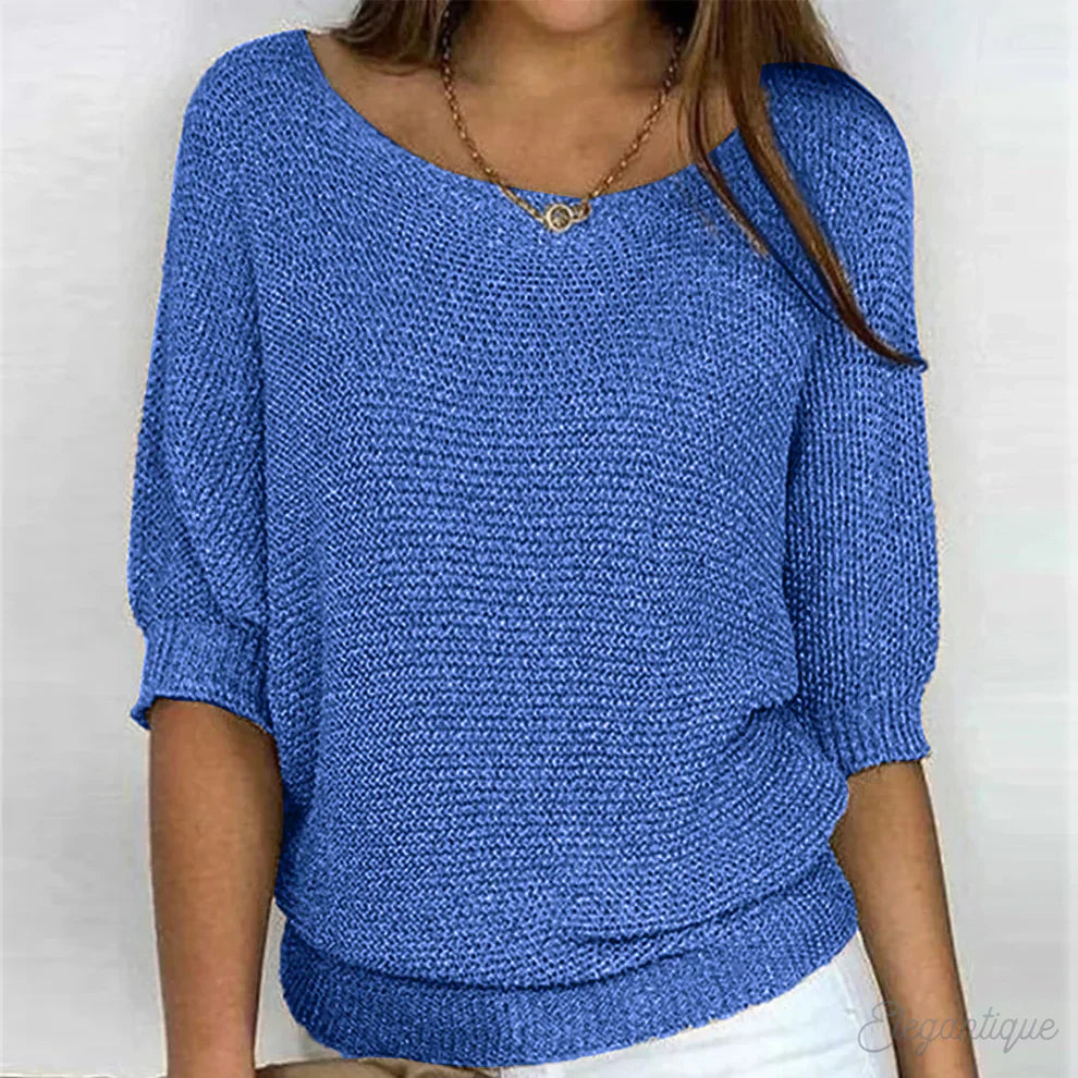 Luigia | Maglione Elegante in Maglia Intrecciata da Donna