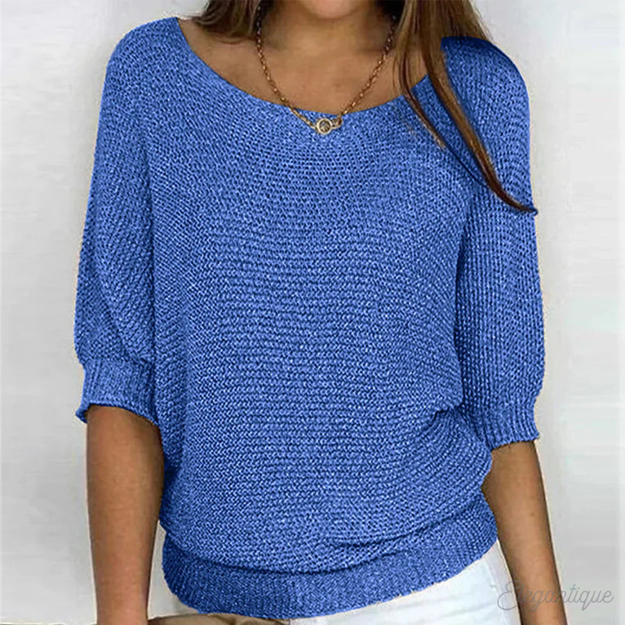 Luigia | Maglione Elegante in Maglia Intrecciata da Donna