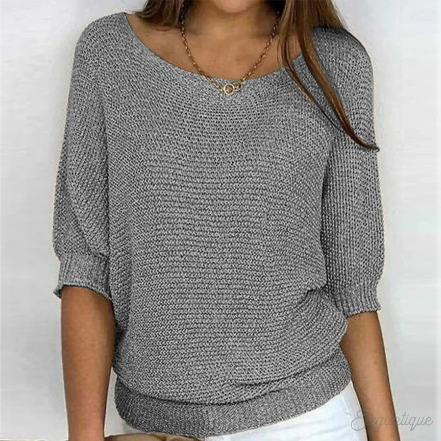 Luigia | Maglione Elegante in Maglia Intrecciata da Donna