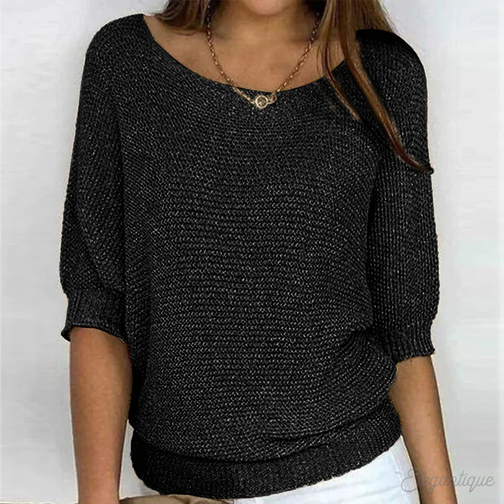 Luigia | Maglione Elegante in Maglia Intrecciata da Donna