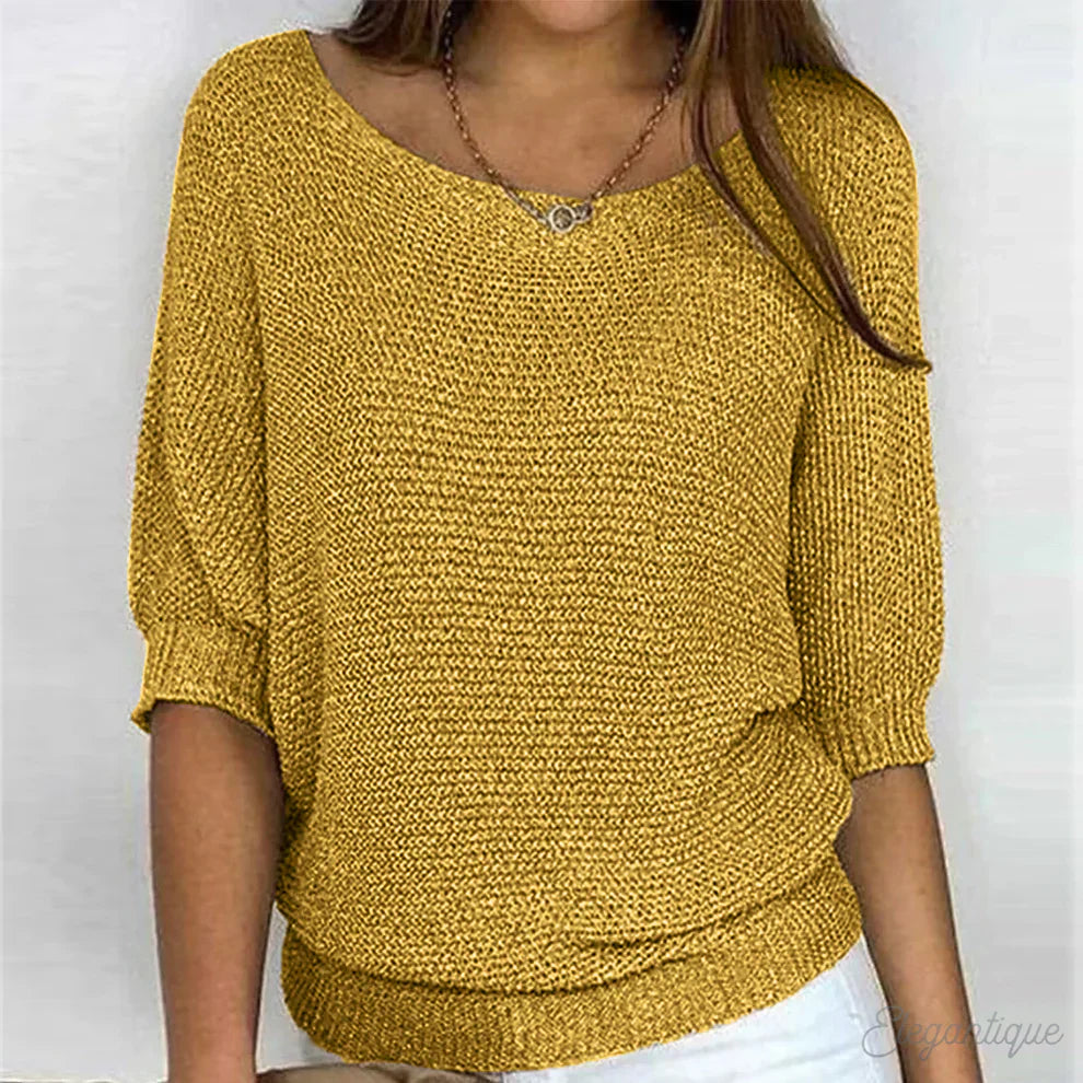 Luigia | Maglione Elegante in Maglia Intrecciata da Donna