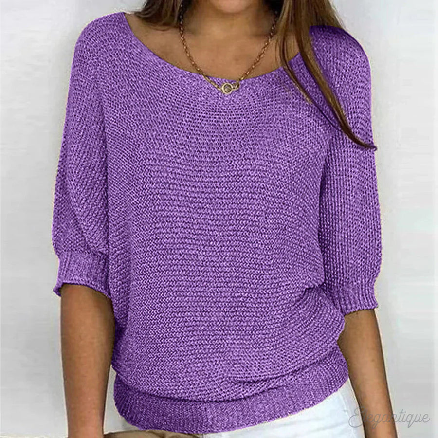 Luigia | Maglione Elegante in Maglia Intrecciata da Donna
