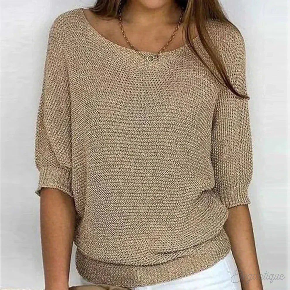 Luigia | Maglione Elegante in Maglia Intrecciata da Donna