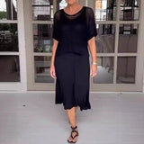 Dumez | Completo Due Pezzi con Blusa Traforata