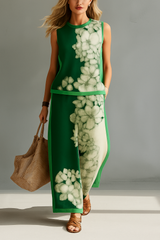 Rachele - Completo elegante moderno con stampa floreale per Donna