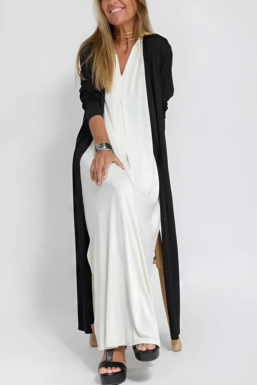 Ava™ | Abito lungo elegante + cardigan