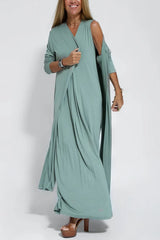 Ava™ | Abito lungo elegante + cardigan